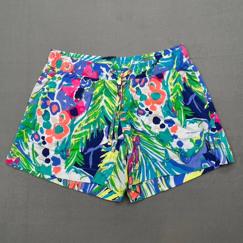 Lilly Pulitzer Callahan Shorts XS Multicolor Tropical Floral Rayon Drawstring